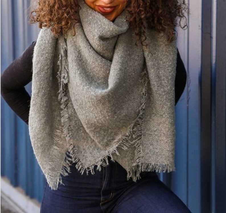 Gray Wedding Shawl Bridesmaid Gift Shawl Ivory Blanket Etsy