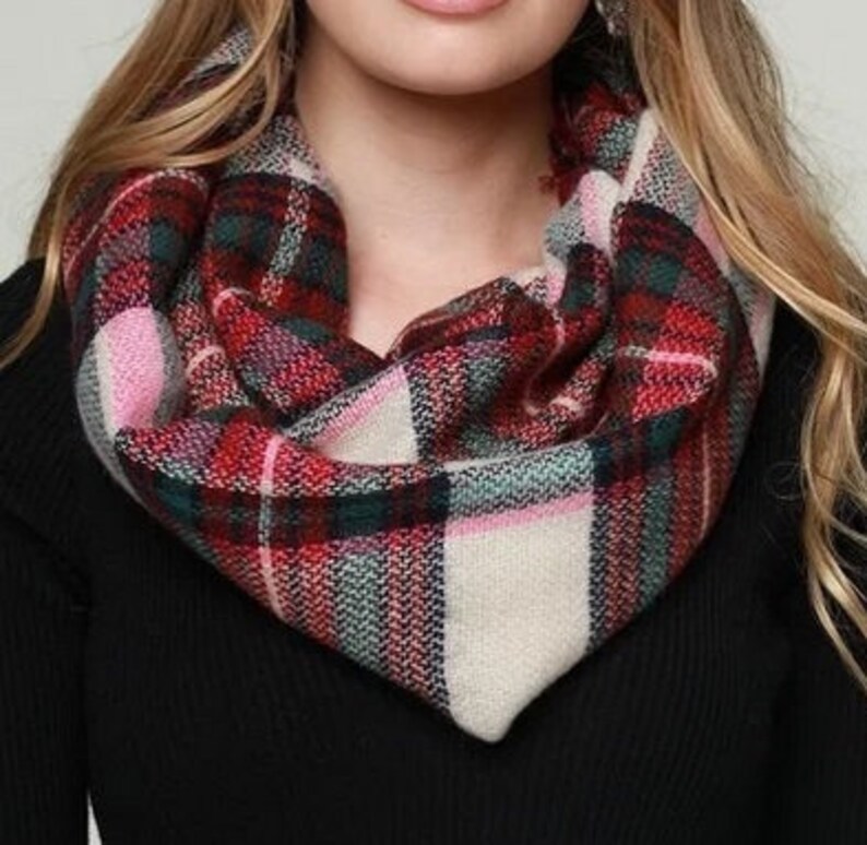 Blanket Infinity Scarf Infinity Blanket Scarf Blanket Scarf Etsy