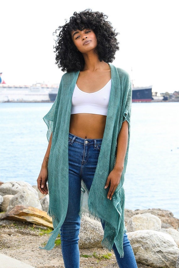 Feather kimono cardigan outlet
