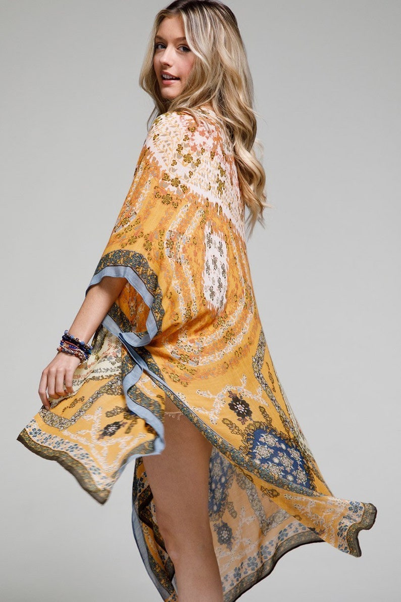 Kimono Beach Cover Up Feather Kimonoswings Kimono Kimono Etsy