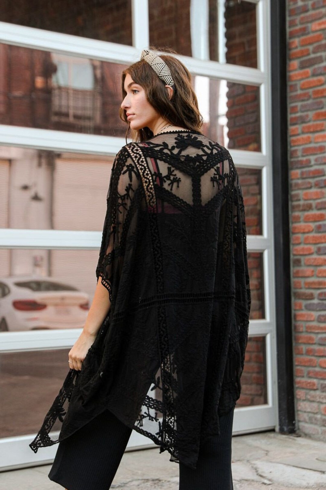Birthday Gift Black Lace Kimonos Beach Kimono Kimono Etsy