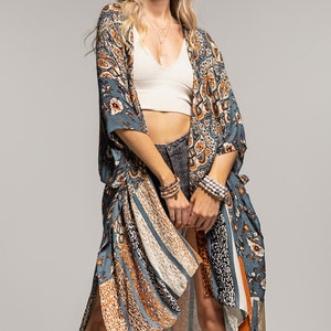 Long Maxi Kimono For Spring Summer Autumn Fall Winter