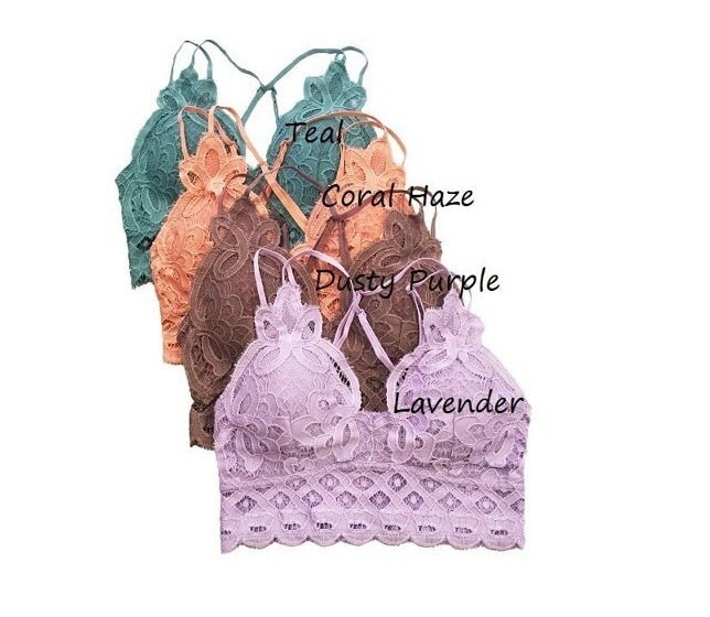 Zenana Plus Size Lace Bralette's (5 Colors! 1XL-3XL) – Free