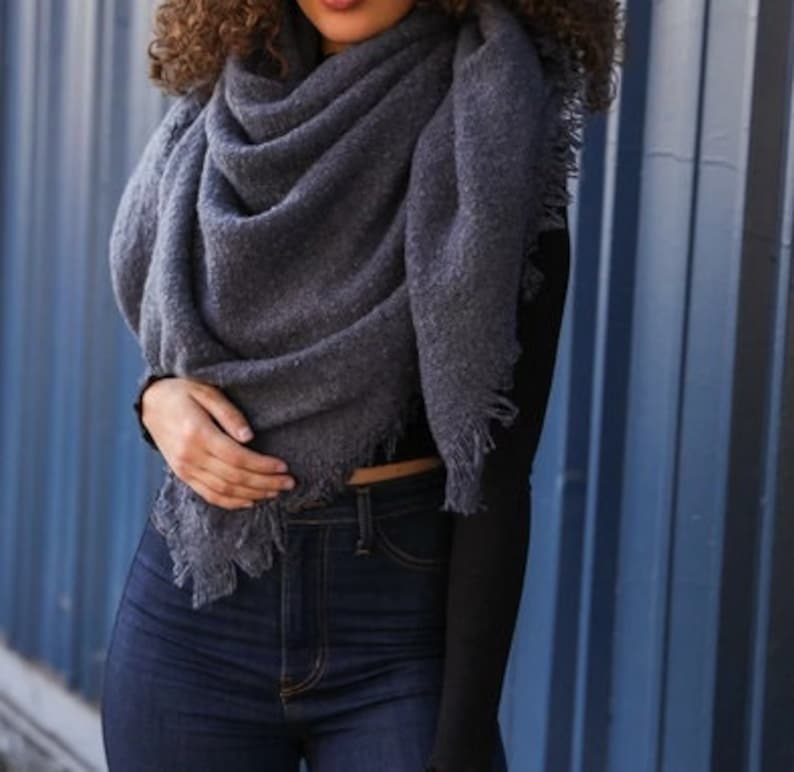 Brown Wedding Shawl Bridesmaid Gift Shawl Winter Blanket Etsy