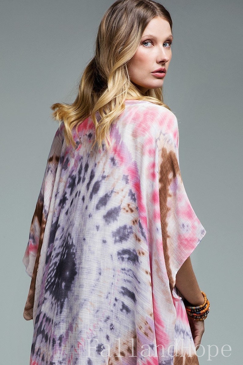 Tie Dye Kimono Cardigan Kimonos Beach Kimono Kimono - Etsy