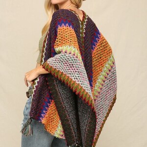 Boho Ruana Winter Knit Cardigan Kimono - Etsy