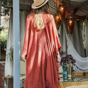 Boho Ruana Winter Knit Cardigan Kimono - Etsy