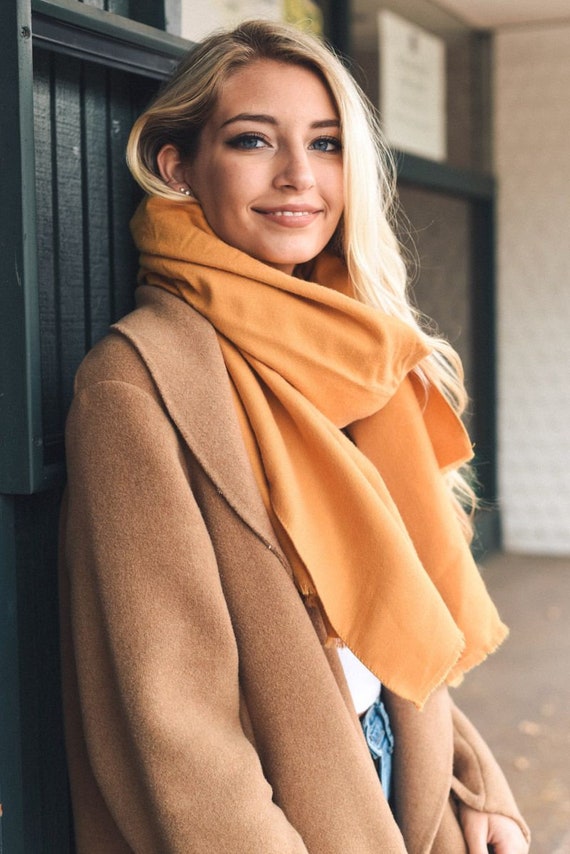 Mustard yellow blanket scarf deals