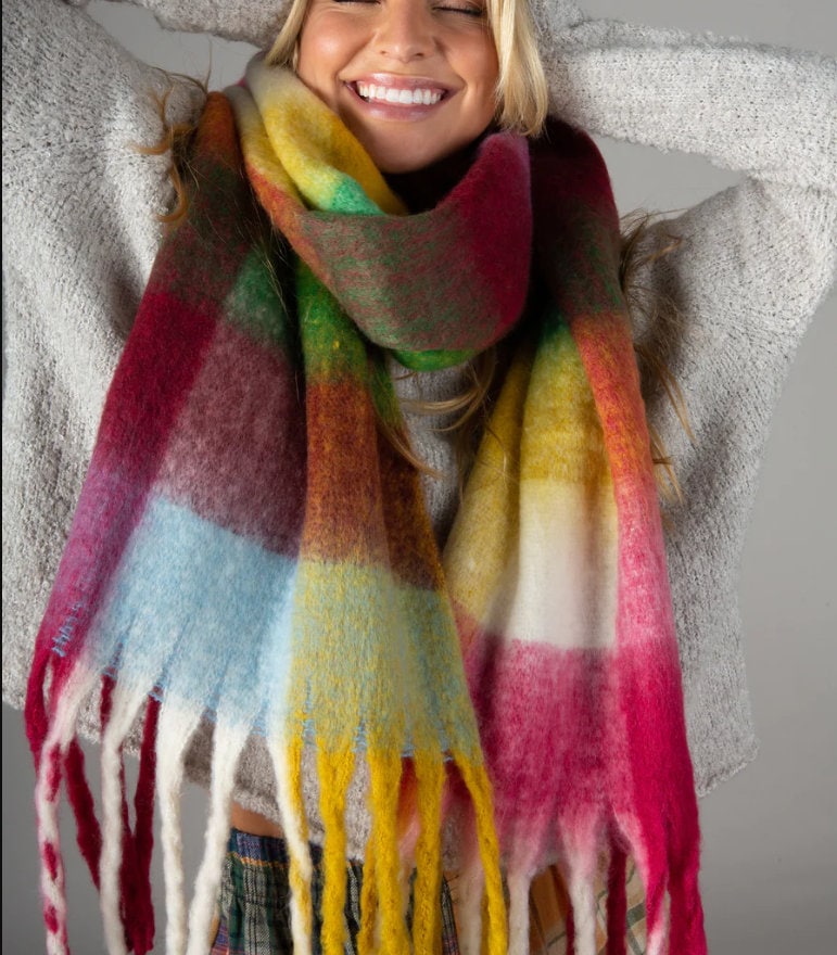 Fall plaid shop scarf