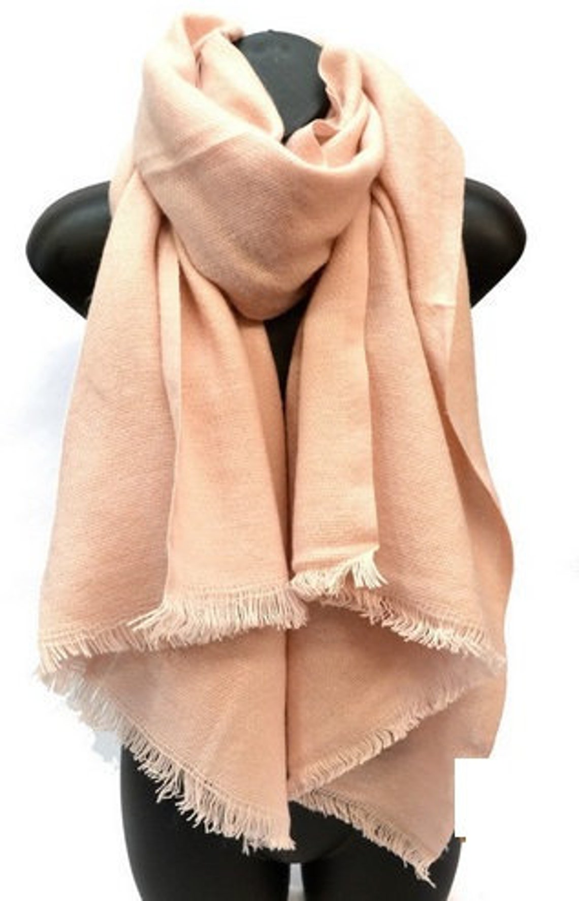 Pink Blanket Scarf Wedding Shawlbridesmaid Gift Shawlwinter Etsy