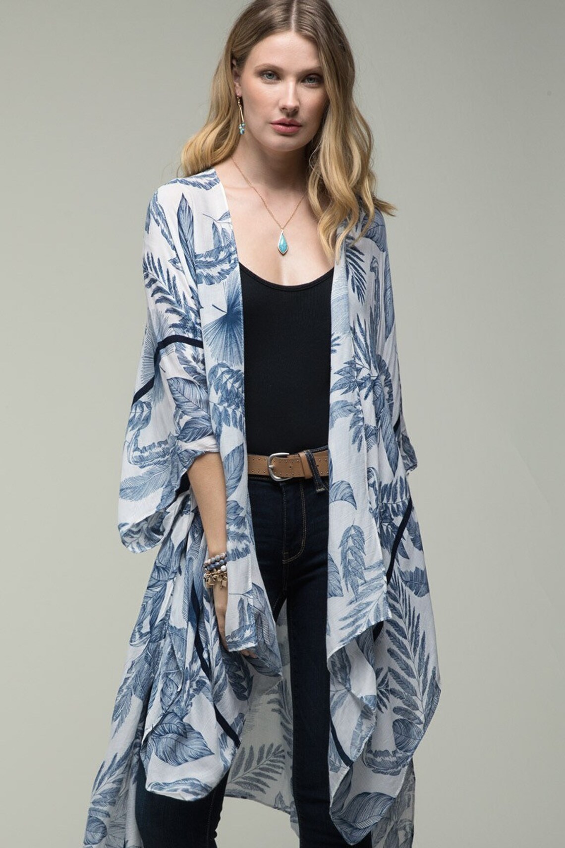 Womens kimonos tropical leaves beach kimono kimono jacket Etsy