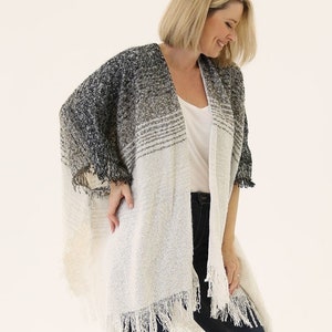 Fall Outfit Charcoal Light and Ultra Soft Poncho