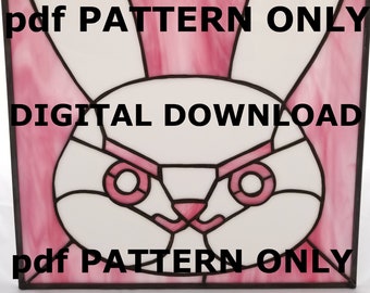 Overwatch Bunny Stained Glass Pattern pdf Digital Download