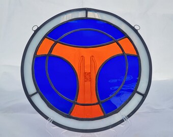 Taskmaster Shield Stained Glass