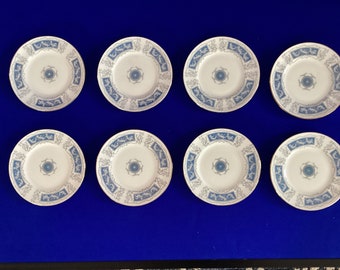 Set aus 8 Coalport „Revelry“ Brot- und Buttertellern