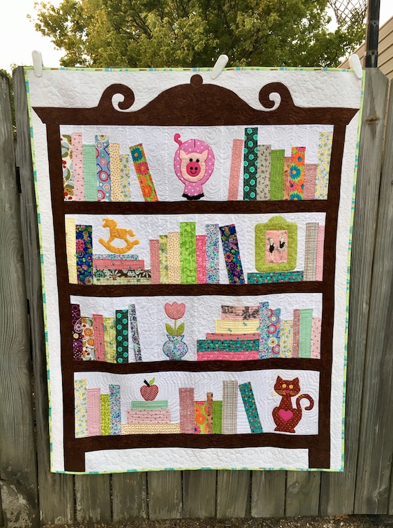 Novelty Bookcase Quilt Pattern Pdf Etsy