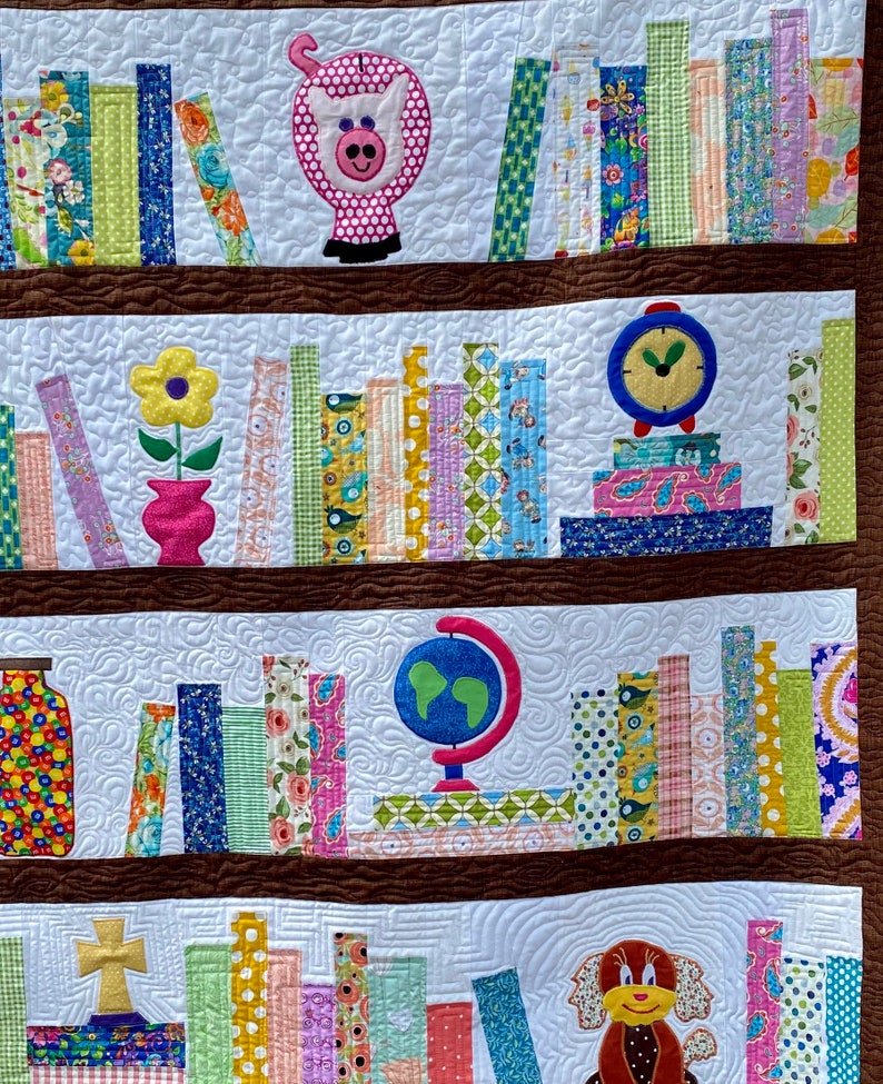 Novelty Bookcase Quilt Pattern PDF Etsy Sweden