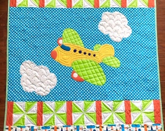 Airplane in Clouds Baby Quilt Pattern