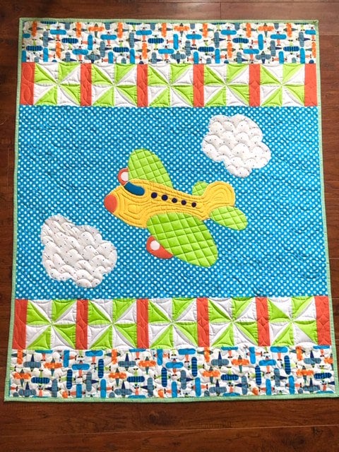 Airplane in Clouds Baby Quilt Pattern - Etsy
