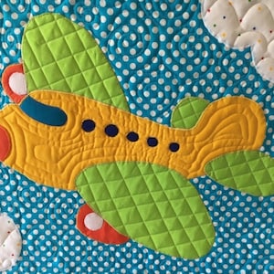 Airplane in Clouds Baby Quilt Pattern - Etsy