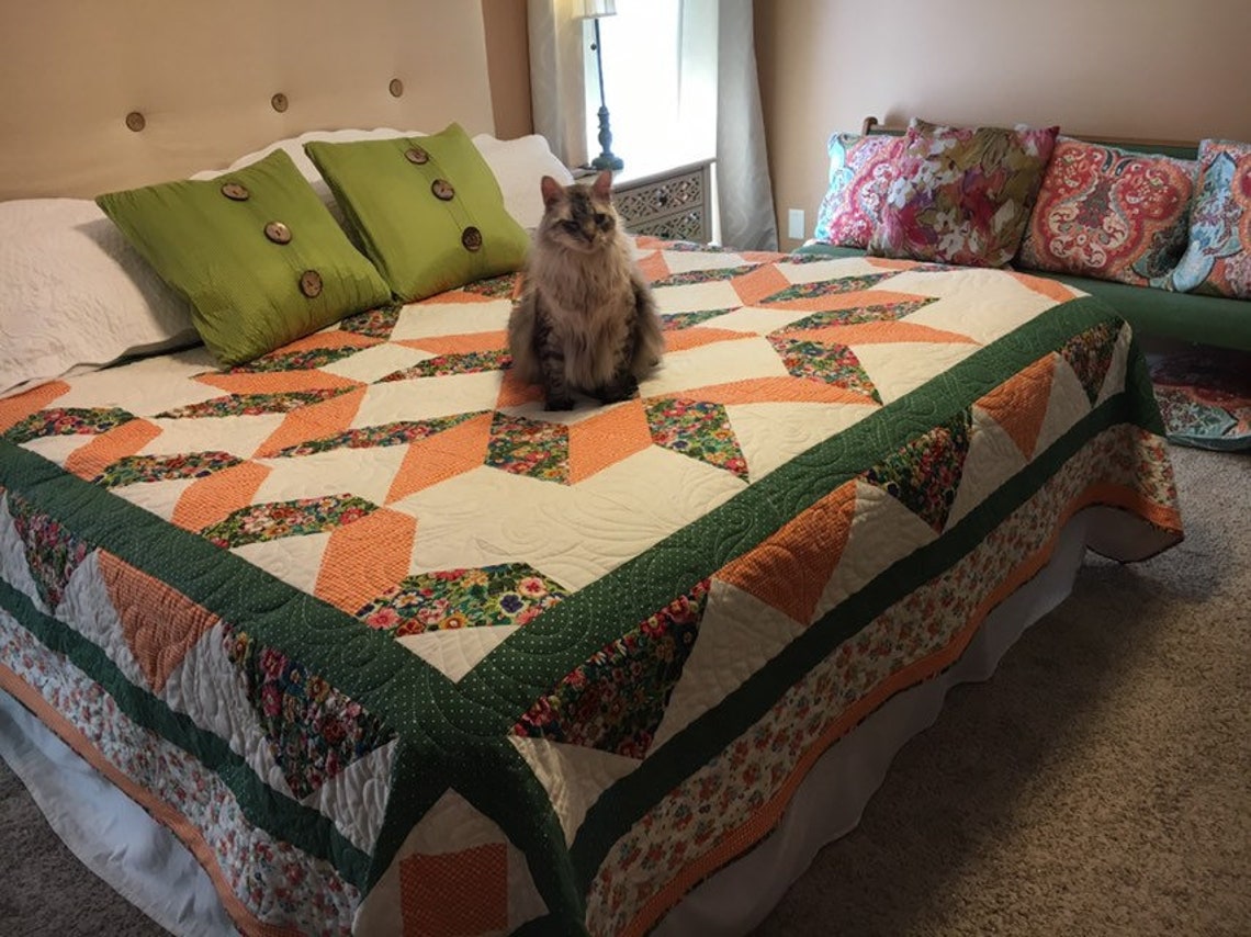 Carpenter Star King Size Quilt Pattern Etsy Canada