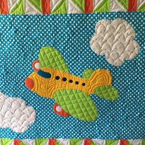 Airplane in Clouds Baby Quilt Pattern - Etsy