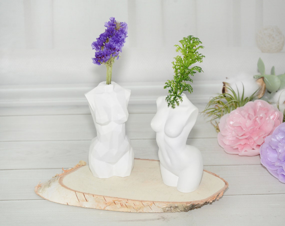 Female Body Vase Geometric Women body shape pot Valentines Etsy