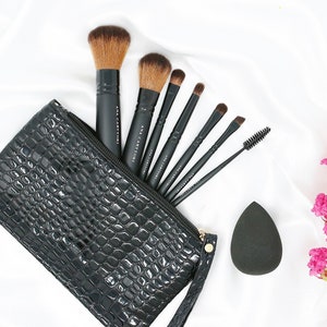 Cosmetics Makeup Brush Mirror Toiletry Bag PNG - Free Download in 2023