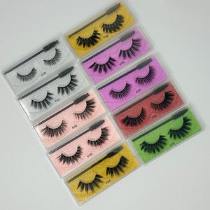 Doll-Like Long Beautiful Lashes Set with Mascara Wand | Faux Mink Look | Multiple Size Lashes | Unique Eye Lashes