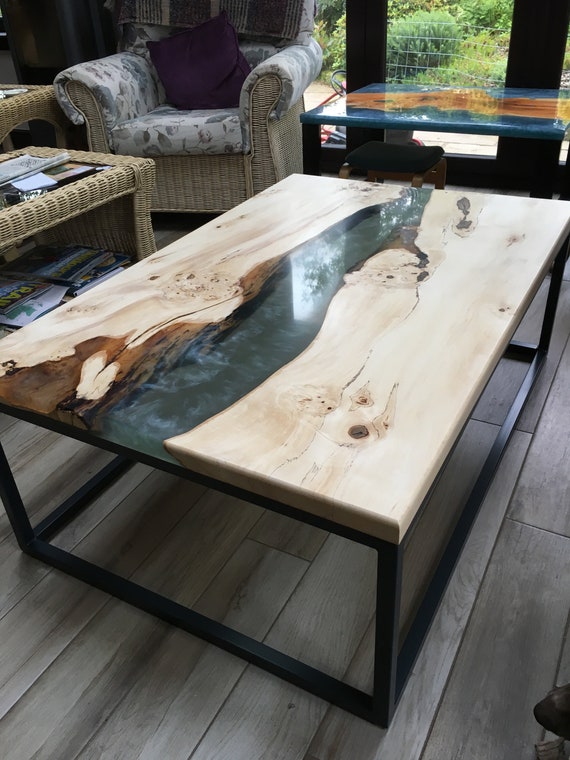 Low Coffee Table Resin River Table Large Coffee Table Epoxy River Table River Coffee Table Wood Slab Table Epoxy Resin Table