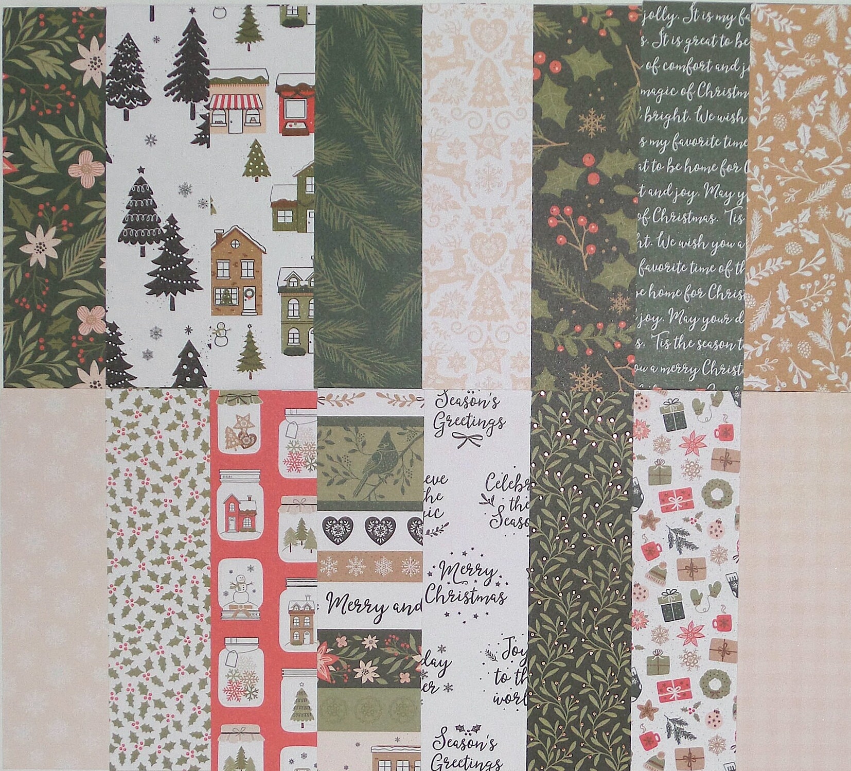 Ciao Bella Christmas Vibes 12x12 Cardstock, 12x12 Paper Pad
