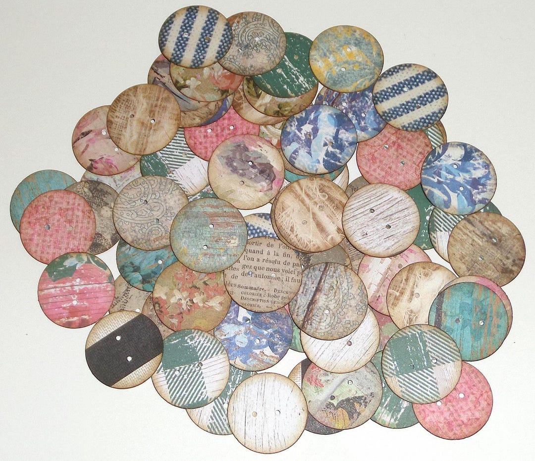 Set of 20 Vintage Inspired Faux Buttons - Etsy