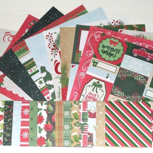 Cartulina de Navidad / Scrapbooking / Diario / Efímera / Fabricación de etiquetas de tarjetas / Poinsettia / Muñeco de nieve / Chocolate caliente / Cacao / Adorno