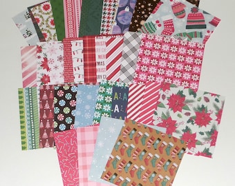 クリスマス/冬用スクラップブックカードストック35枚、バラエティパック、クラフト用品、紙製品 - 6X6、スクラップブック、タグカード作り