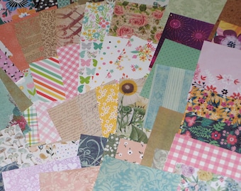 Lot of 60 pcs of Cardstock/Paper Random Mix, 6X6, Card/Tag Making, Scrapbooking, Junk Journaling, Decoupage, DESTASH, Grab Bag, Bulk