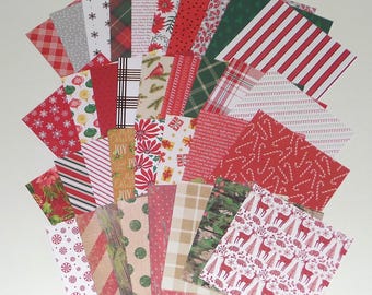 35 pcs of Christmas/Winter Scrapbook CARDSTOCK , Variety Pack, Craft Supplies, Paper Goods - 6X6, Scrapbooking, Tag Card Making