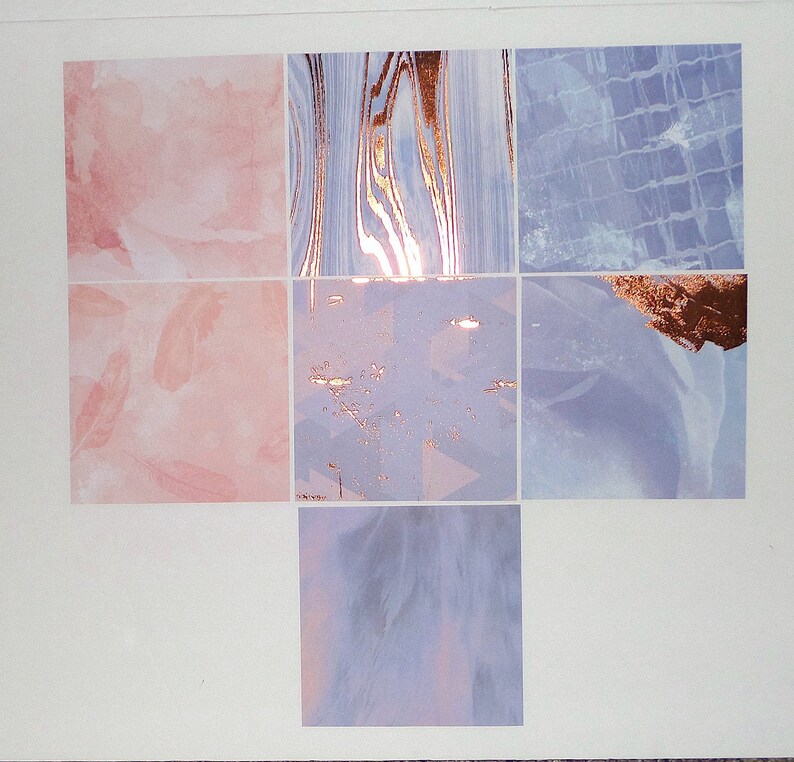 Nature Scene 16 pcs of Single-Sided PAPER Scrapbooking Gold Foil Ephemera Junk Journaling Card Tag Making Feather Floral