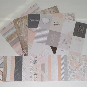 KIT CARTÃO | Scrapbooking | Diário | Coisas efêmeras | Fabricação de etiquetas de cartão | Floral | Seta | Flores | Chevron | Papel alumínio