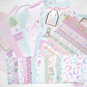 Kit de cartulina de Navidad / Scrapbooking / Diario / Efímera / Fabricación de etiquetas de tarjeta / Adorno / Copos de nieve / Árbol / Hombre de pan de jengibre / Galletas