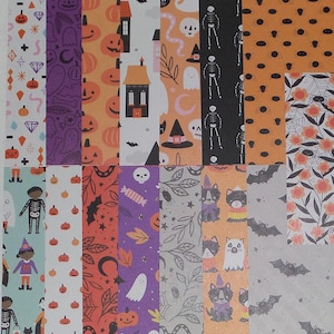Halloween Cardstock | Scrapbooking | Journaling | Ephemera | Card Tag Making | Happy Halloween | Pumpkins | Ghost | Skeleton | Bat