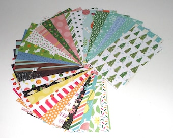 スクラップペーパー30枚、バラエティパック、ランダム、クラフト用品、紙製品 - 3 x 5.5または5.5 x 5.5インチ、スクラップブック、タグカード作成、