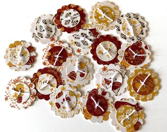 モダンフォーク秋フェイクボタン16個セット