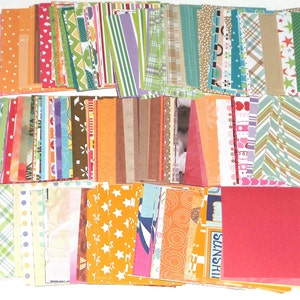 50 pcs of Scrap Paper, Variety Pack, Random, Craft Supplies, Paper Goods - 3 X 3, Scrapbooking, Tag Card Making