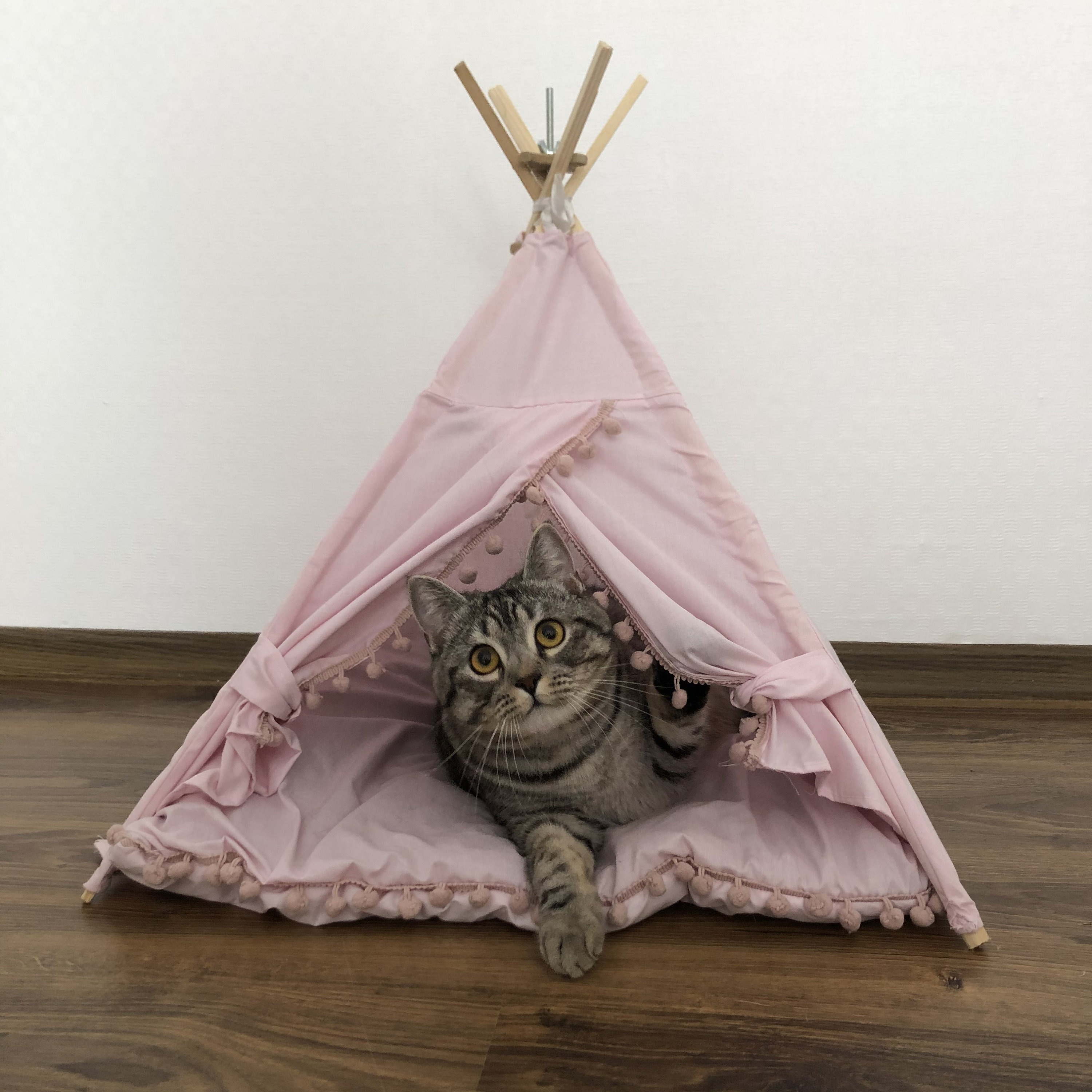 Pet Teepee Bed Cat House tent with soft pillow cotton Tent Cat Etsy