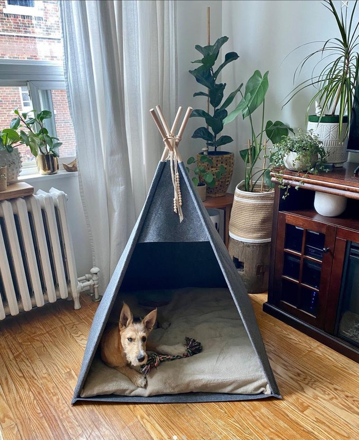 Dog Bed House indoor custom dog bed Black pillow soft eco Etsy