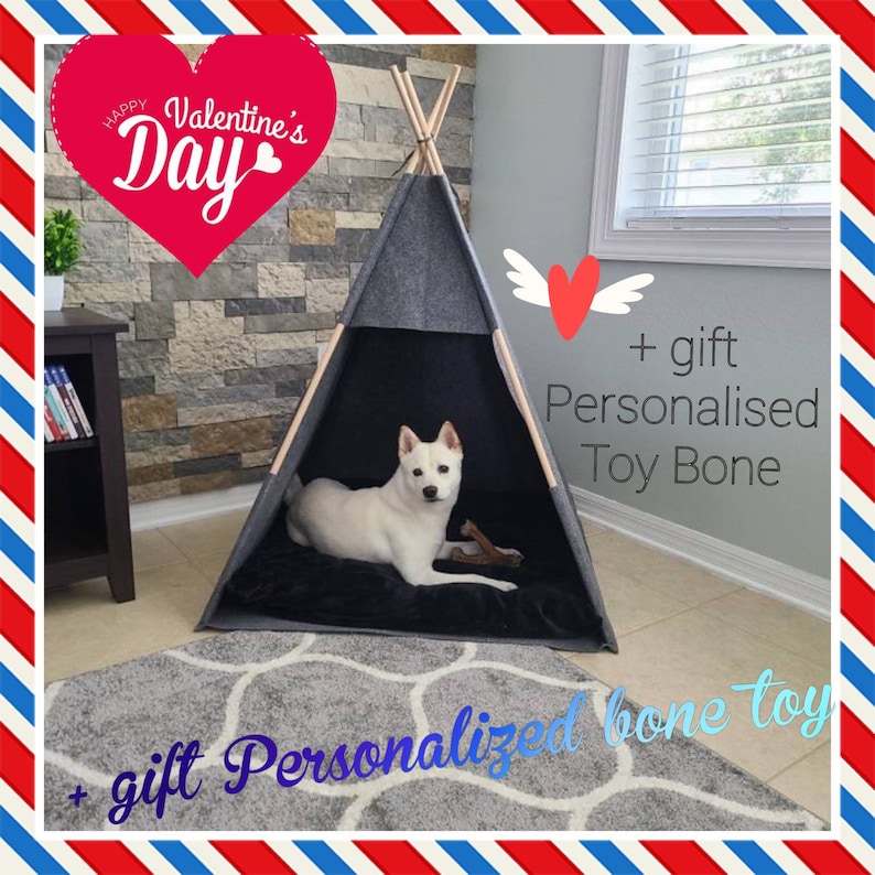 Pet Bed Teepee Cat Bed House Puptent Grey Soft Ecofriendly Etsy