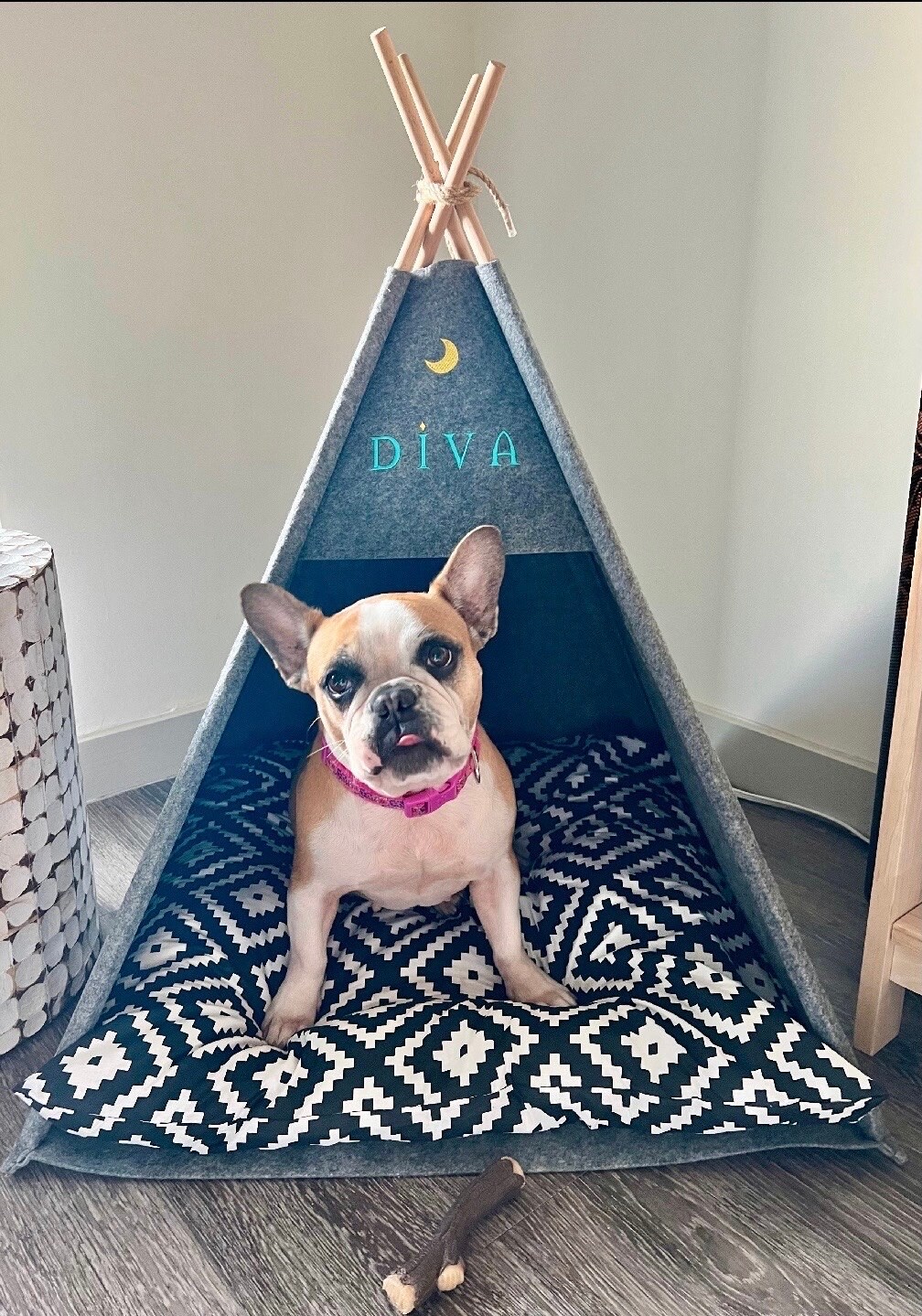 Tent for Dog, Pet Beds, Teepee Snuggie House Dog Puptent, Grey
