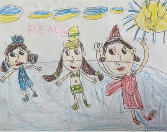 Prayer for Peace in Ukraine: Child's Art (Digital Download)
