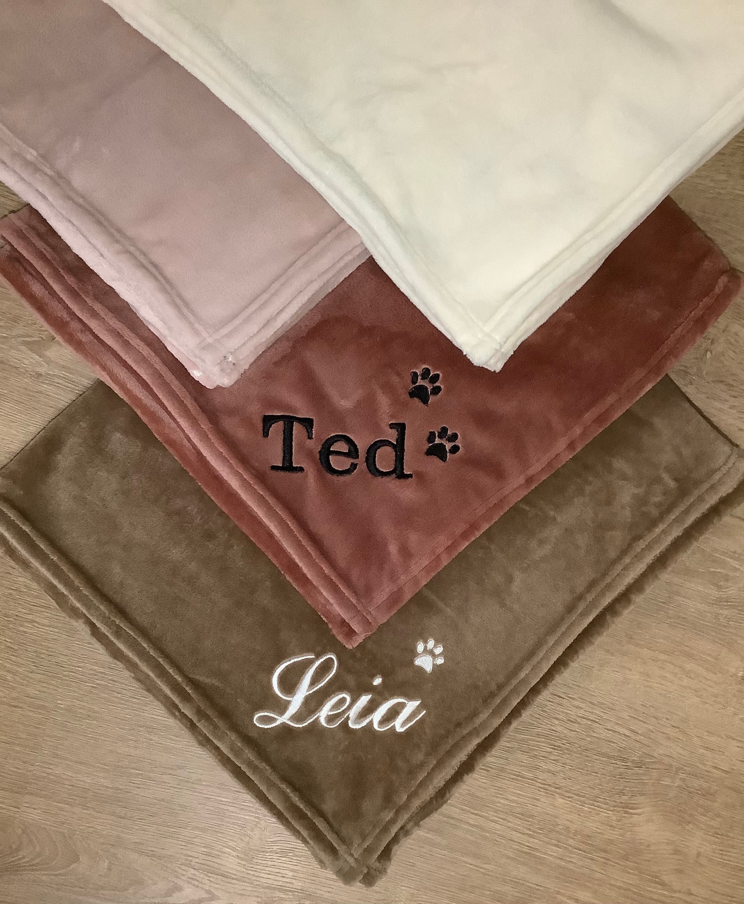 Personalised Pet Blanket custom dog Name blanket Embroidered Etsy