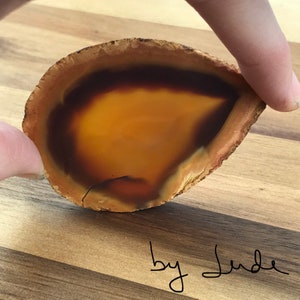 Polished Agate Slice: Wire Wrapping, Shadow Box Display (2.5x1.8 in)